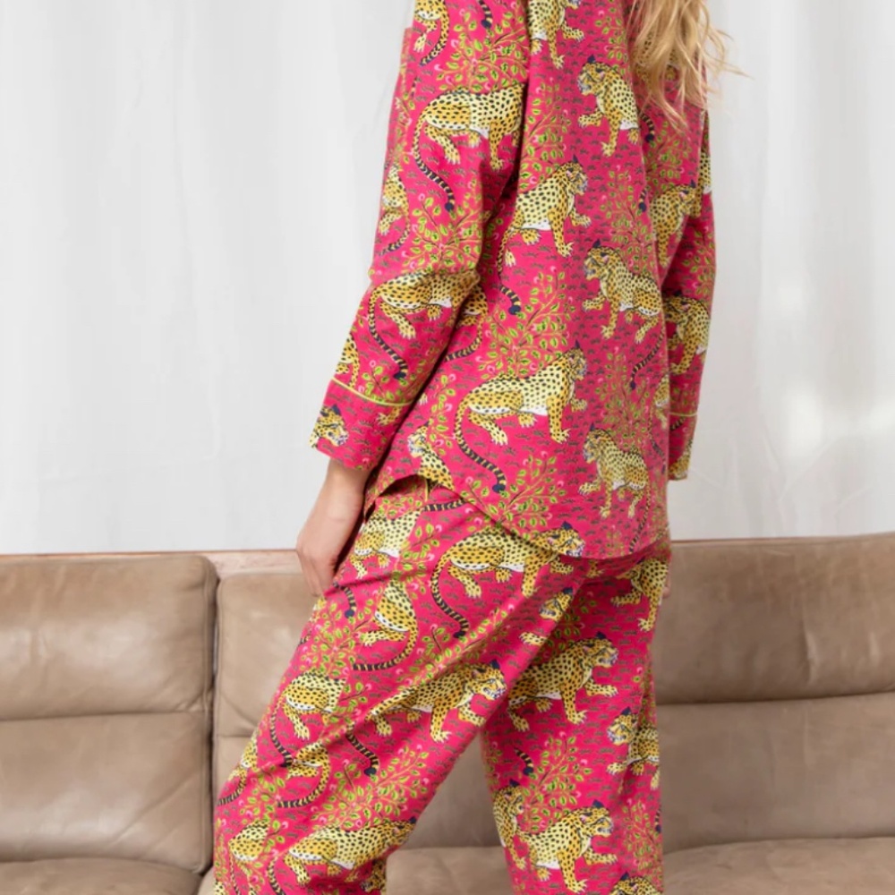 Printfresh Pink Leopard Print Pajama Set - image 1